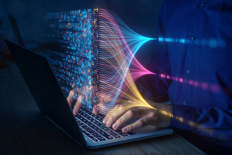 Computer Laptop Colored Data
