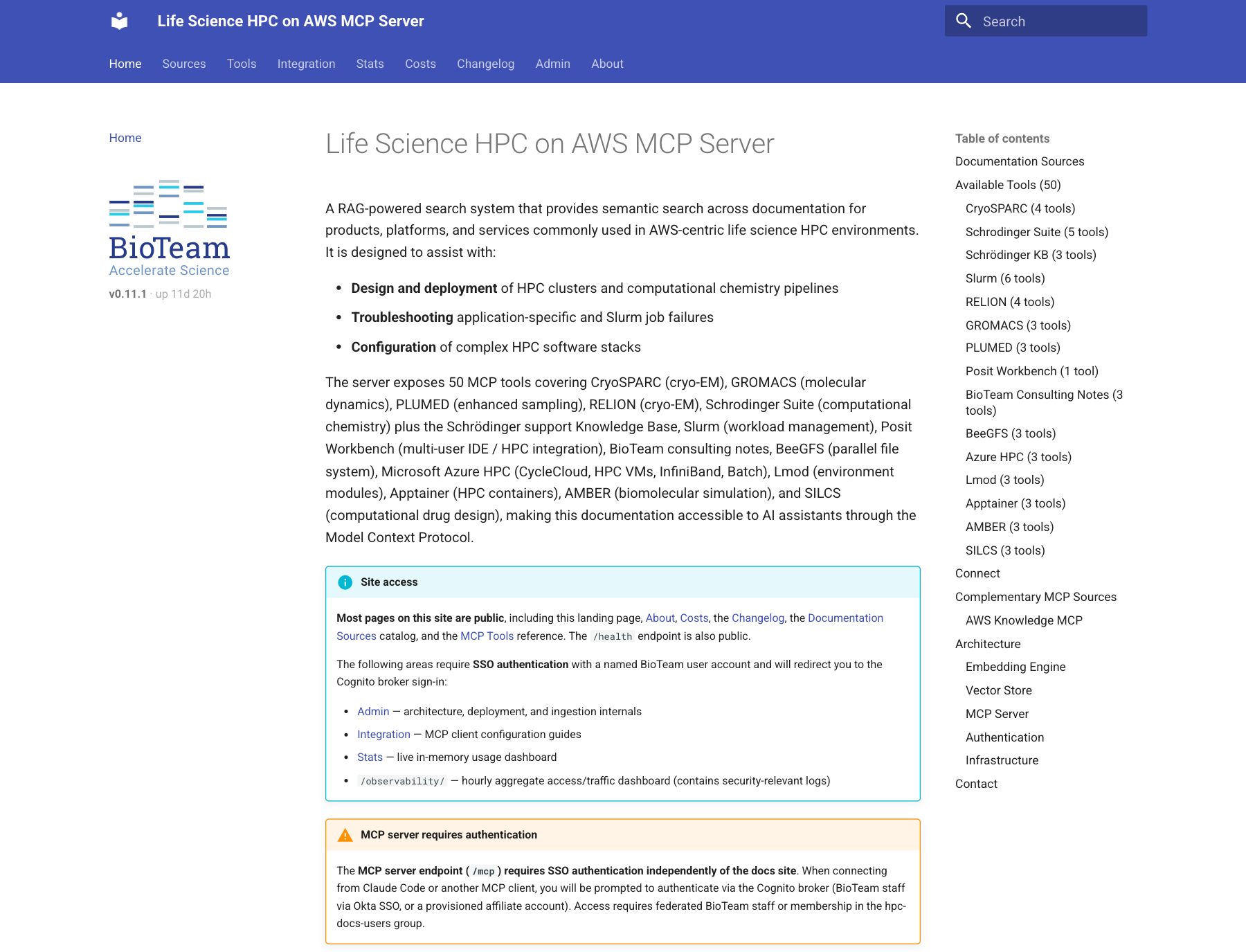 The hpc-docs landing page