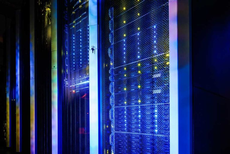 supercomputer disk storage in series of data center equipment